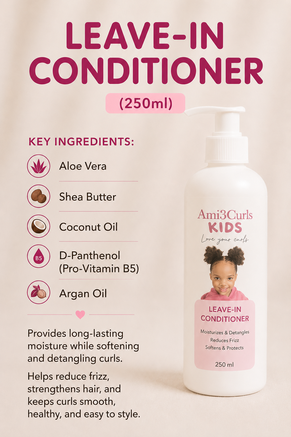 Ami3 Kids Leave in Conditioner